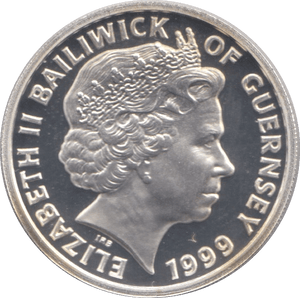 1995 SILVER PROOF EDWARD AND SOPHIE ONE POUND GUERNSEY .925 SILVER - SILVER PROOF COMMEMORATIVE - Cambridgeshire Coins