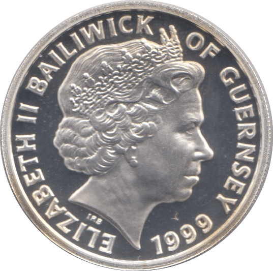 1995 SILVER PROOF EDWARD AND SOPHIE ONE POUND GUERNSEY .925 SILVER - SILVER PROOF COMMEMORATIVE - Cambridgeshire Coins