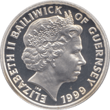 1995 SILVER PROOF EDWARD AND SOPHIE ONE POUND GUERNSEY .925 SILVER - SILVER PROOF COMMEMORATIVE - Cambridgeshire Coins
