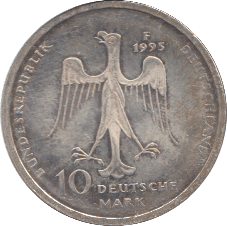 1995 SILVER TEN MARK GERMANY - SILVER WORLD COINS - Cambridgeshire Coins