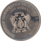 1996 1000 DOBRAS SAO TOME AND PRINCIPE - WORLD COINS - Cambridgeshire Coins