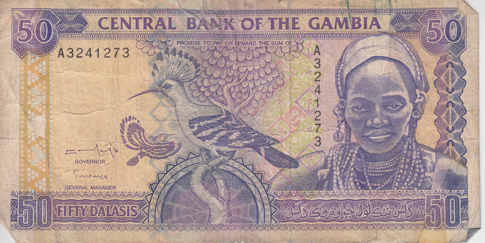 1996 50 DALASIS BANKNOTE GAMBIA REF 755 - World Banknotes - Cambridgeshire Coins