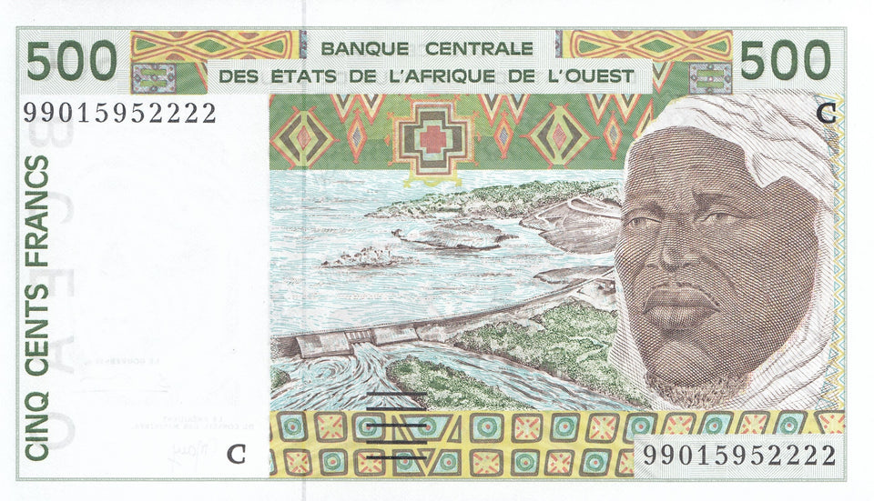1996 500 FRANCS BANKNOTE IVORY COAST REF 1145 - World Banknotes - Cambridgeshire Coins