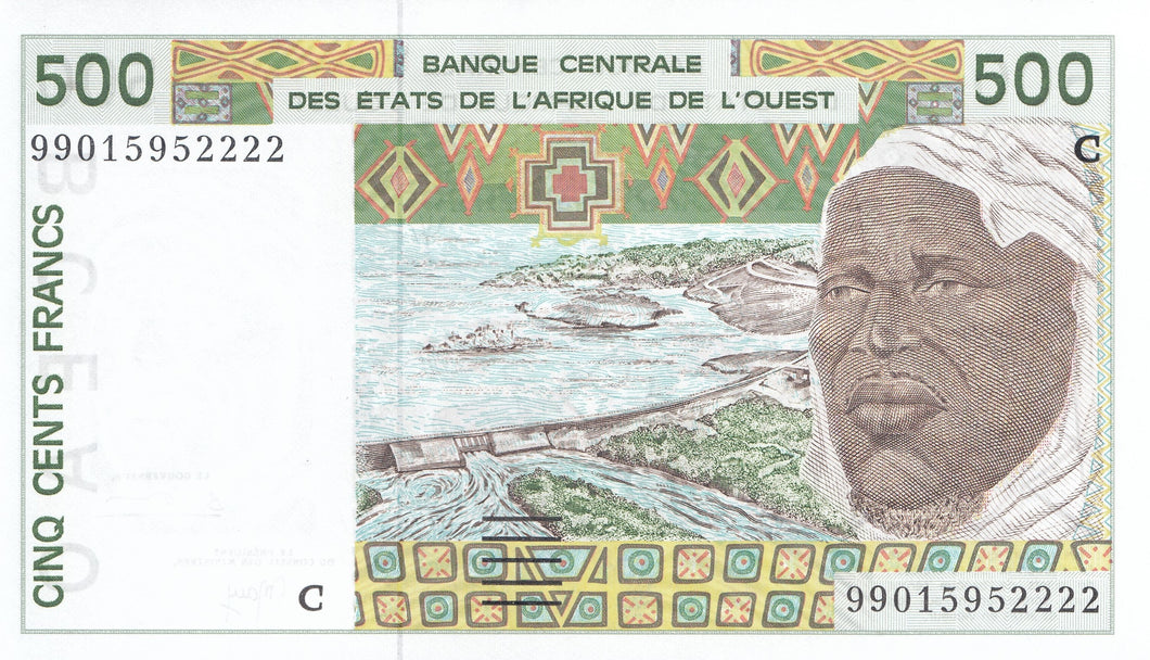 1996 500 FRANCS BANKNOTE IVORY COAST REF 1145 - World Banknotes - Cambridgeshire Coins