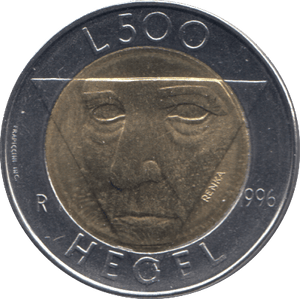 1996 500 LIRE HEGEL REPUBLIC OF SAN MARINO - WORLD COINS - Cambridgeshire Coins