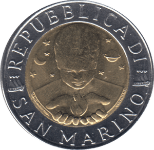 1996 500 LIRE HEGEL REPUBLIC OF SAN MARINO - WORLD COINS - Cambridgeshire Coins