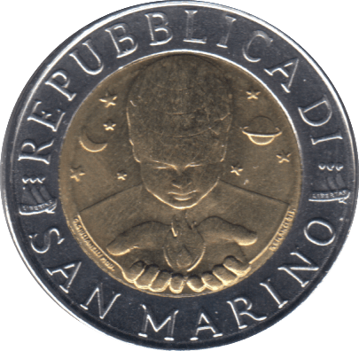 1996 500 LIRE HEGEL REPUBLIC OF SAN MARINO - WORLD COINS - Cambridgeshire Coins