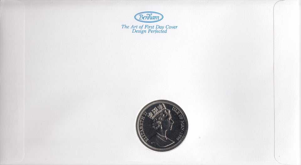 1996 CAT 1 CROWN COIN COVER SIGNED BY JOANNA LUMLEY REF CC19 - coin covers - Cambridgeshire Coins