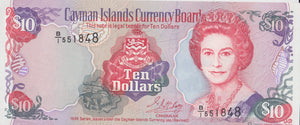 1996 CAYMAN ISLANDS TEN DOLLARS BANKNOTE REF 649 - World Banknotes - Cambridgeshire Coins