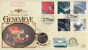 1996 CLASSIC CARS GENEVIEVE IOM £2 COIN COVER REF CC38 - coin covers - Cambridgeshire Coins