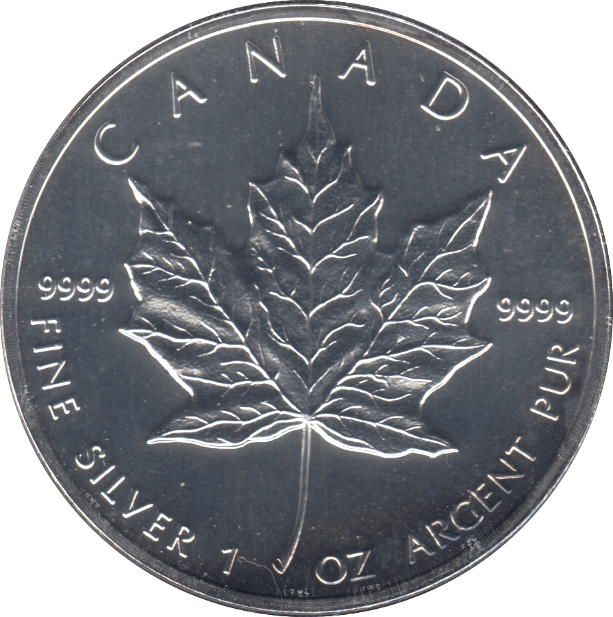 1996 FINE SILVER MAPLE 5 DOLLAR CANADA - SILVER WORLD COINS - Cambridgeshire Coins