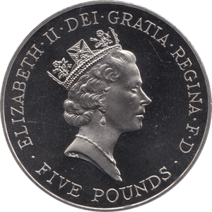 1996 FIVE POUND £5 PROOF COIN QUEENS 70TH BIRTHDAY - £5 Proof - Cambridgeshire Coins