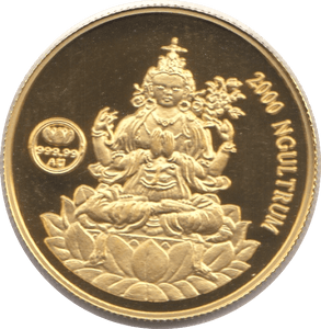 1996 GOLD 2000 PROOF NGULTRUM JIGME SINGYE KINGDOM OF BHUTAN - Gold World Coins - Cambridgeshire Coins