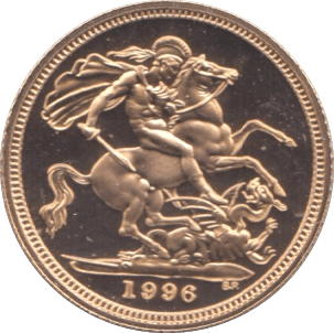1996 GOLD HALF SOVEREIGN ( PROOF ). - Half Sovereign - Cambridgeshire Coins