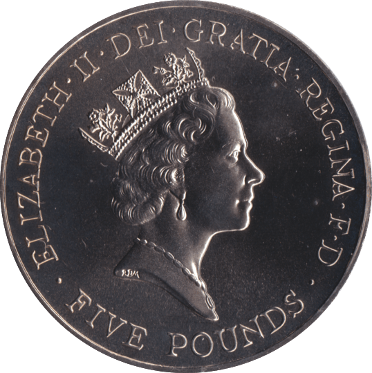 1996 IVE POUND £5 VIVAT REGINA ELIZABETH BRILLIANT UNCIRCULATED BU - £5 BU - Cambridgeshire Coins