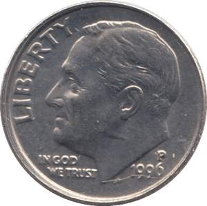 1996 ONE DIME USA PHILADELPHIA MINT - SILVER WORLD COINS - Cambridgeshire Coins