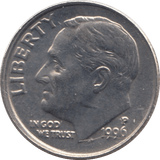 1996 ONE DIME USA PHILADELPHIA MINT - SILVER WORLD COINS - Cambridgeshire Coins
