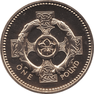 1996 ONE POUND £1 CELTIC CROSS BRILLIANT UNCIRCULATED BU - £1 BU - Cambridgeshire Coins