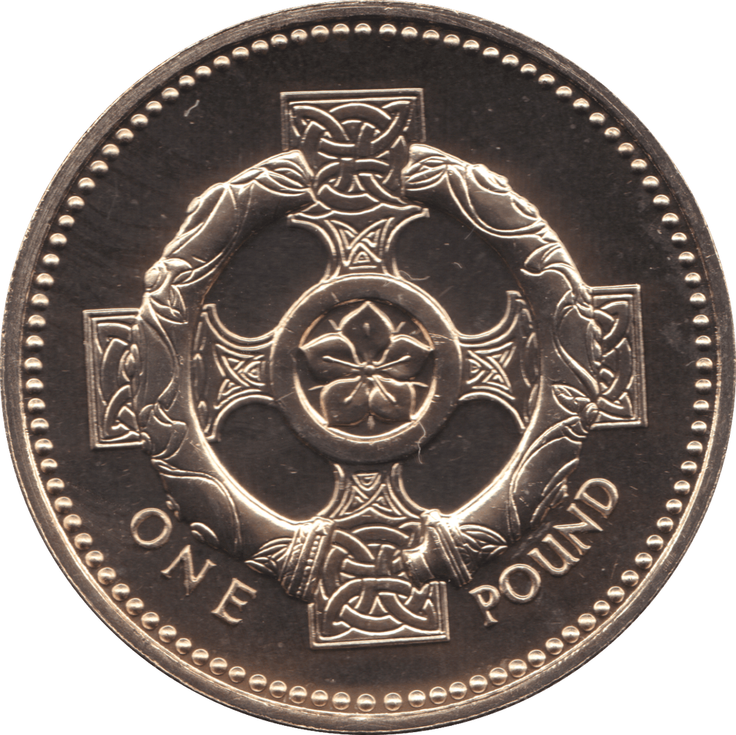 1996 ONE POUND £1 CELTIC CROSS BRILLIANT UNCIRCULATED BU - £1 BU - Cambridgeshire Coins