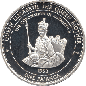 1996 SILVER PROOF 1 PA'ANGA 925 SILVER REF C10 - SILVER PROOF COMMEMORATIVE - Cambridgeshire Coins