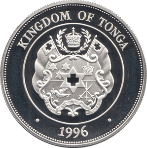 1996 SILVER PROOF 1 PA'ANGA 925 SILVER REF C10 - SILVER PROOF COMMEMORATIVE - Cambridgeshire Coins