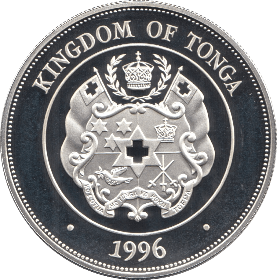 1996 SILVER PROOF 1 PA'ANGA 925 SILVER REF C10 - SILVER PROOF COMMEMORATIVE - Cambridgeshire Coins