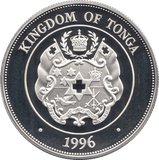 1996 SILVER PROOF 1 PA'ANGA 925 SILVER REF C10 - SILVER PROOF COMMEMORATIVE - Cambridgeshire Coins