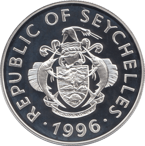 1996 SILVER PROOF 25 RUPEES SEYCHELLES 925 SILVER (COA) REF 15 - SILVER PROOF COMMEMORATIVE - Cambridgeshire Coins