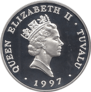 1996 SILVER PROOF 5 DOLLARS TUVALU 925 SILVER REF C7 - SILVER PROOF COMMEMORATIVE - Cambridgeshire Coins