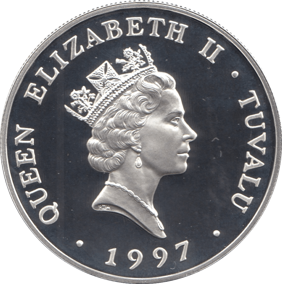 1996 SILVER PROOF 5 DOLLARS TUVALU 925 SILVER REF C7 - SILVER PROOF COMMEMORATIVE - Cambridgeshire Coins
