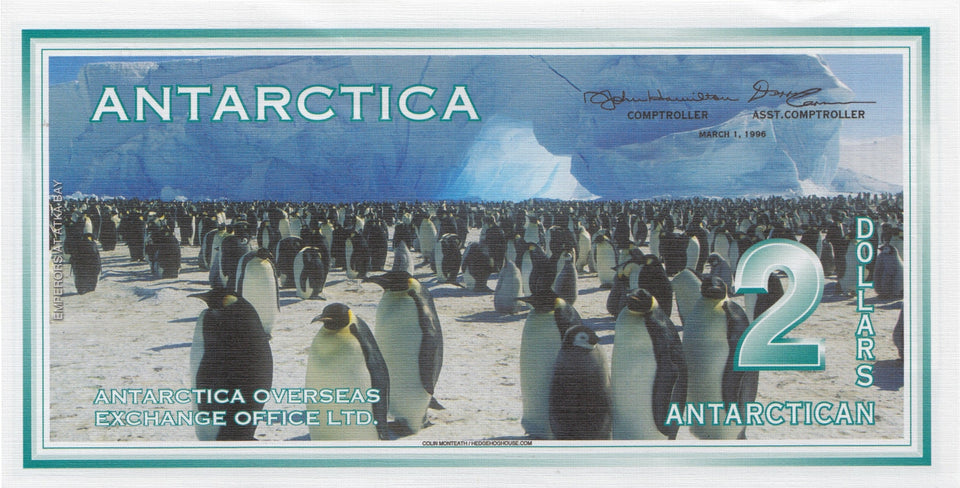1996 TWO DOLLARS BANKNOTE ANTARTICA REF 511 - World Banknotes - Cambridgeshire Coins