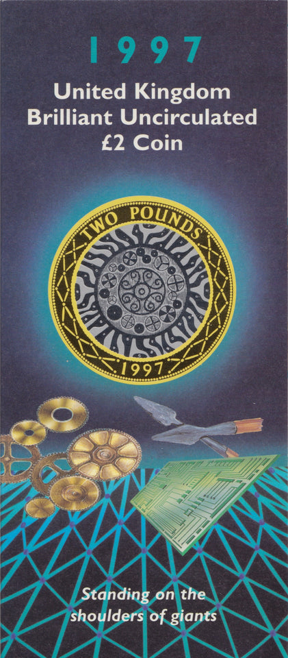 1997 £2 UNCIRCULATED PRESENTATION PACK SHOULDERS OF GIANTS - £2 BU PACK - Cambridgeshire Coins