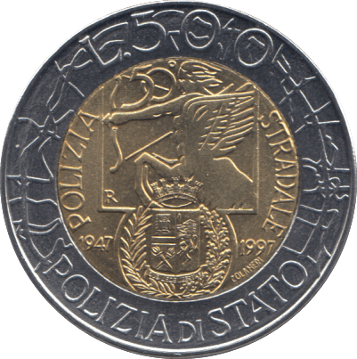 1997 500 LIRE ITALY - WORLD COINS - Cambridgeshire Coins
