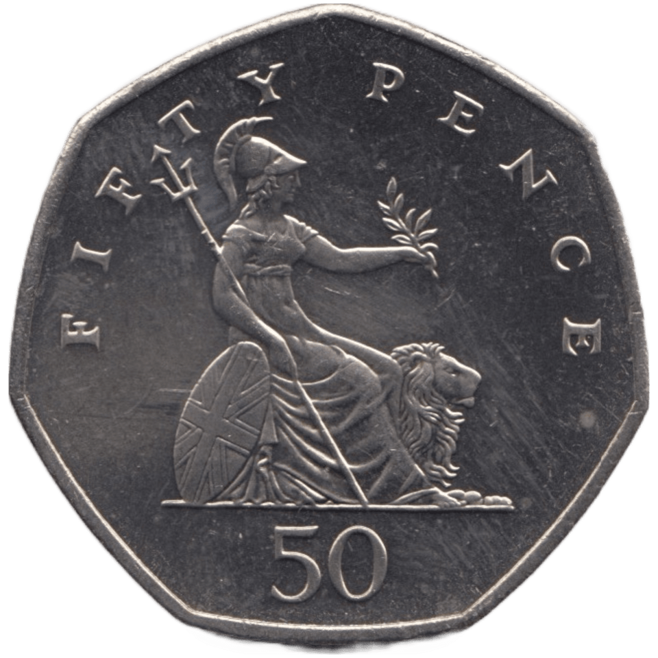 1997 FIFTY PENCE 50P BRILLIANT UNCIRCULATED BRITANNIA BU SMALL - 50p BU - Cambridgeshire Coins