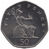 1997 FIFTY PENCE 50P BRILLIANT UNCIRCULATED BRITANNIA BU SMALL - 50p BU - Cambridgeshire Coins