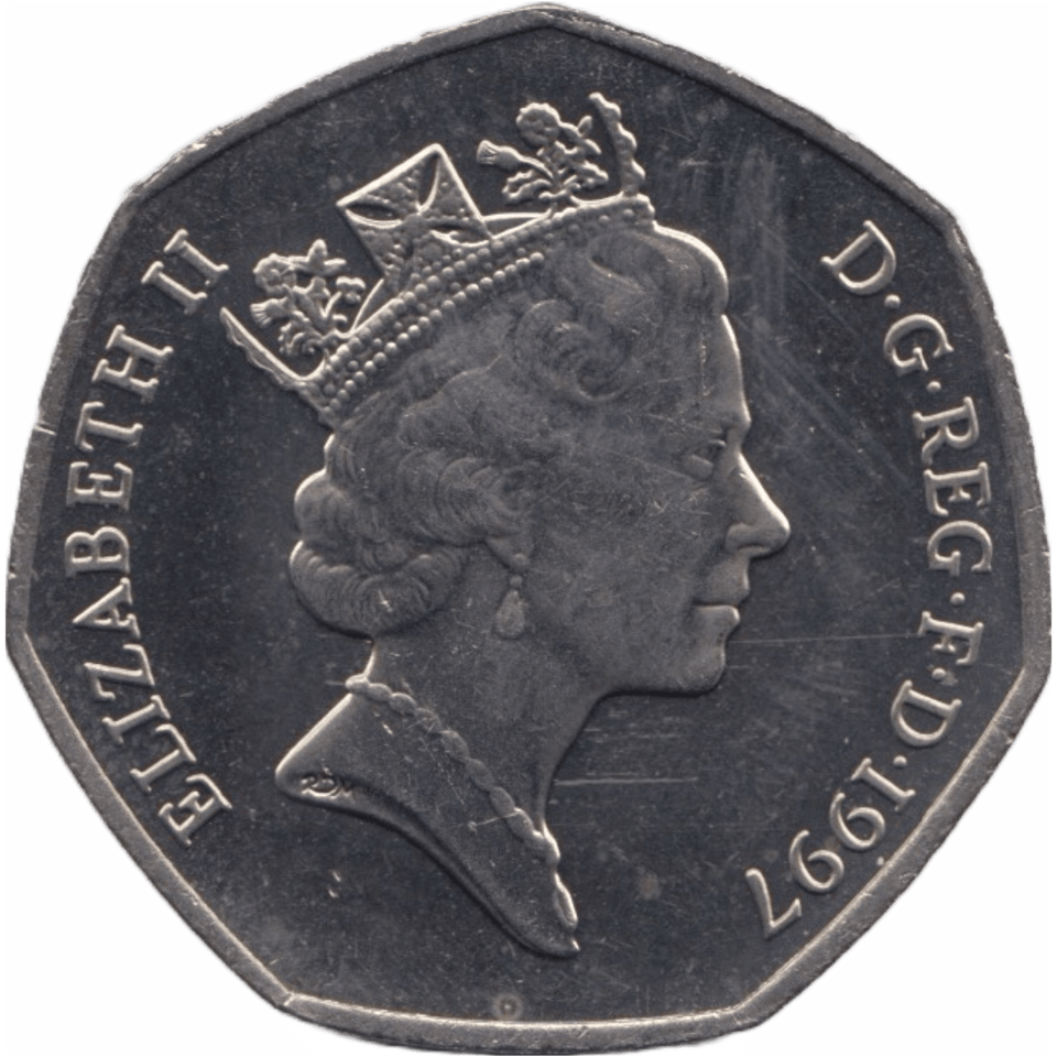 1997 FIFTY PENCE 50P BRILLIANT UNCIRCULATED BRITANNIA BU SMALL - 50p BU - Cambridgeshire Coins