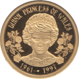 1997 GOLD PROOF DIANA PRINCESS OF WALES IN MEMORY 1061- 1997 REF 22 - GOLD COMMEMORATIVE - Cambridgeshire Coins