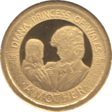 1997 GOLD PROOF PORTRAIT OF A PRINCESS DIANA PRINCESS OF WALES A MOTHER REF 20 A - GOLD COMMEMORATIVE - Cambridgeshire Coins
