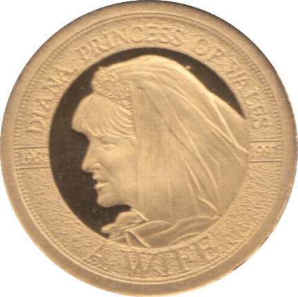 1997 GOLD PROOF PORTRAIT OF A PRINCESS DIANA PRINCESS OF WALES A WIFE REF 19 A - GOLD COMMEMORATIVE - Cambridgeshire Coins