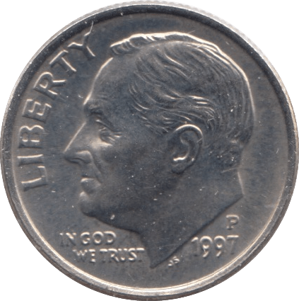 1997 ONE DIME USA PHILADELPHIA MINT - SILVER WORLD COINS - Cambridgeshire Coins