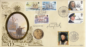 1997 REPRODUCTION HENRY VII COIN COVER SIGNED BY CHAY BLYTH CBE BEM REF CC07 - coin covers - Cambridgeshire Coins