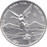 1997 SILVER 1/10 OZ LIBERTAD MEXICO - SILVER WORLD COINS - Cambridgeshire Coins