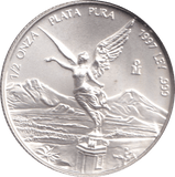 1997 SILVER 1/2 OUNCE MEXICO - SILVER WORLD COINS - Cambridgeshire Coins