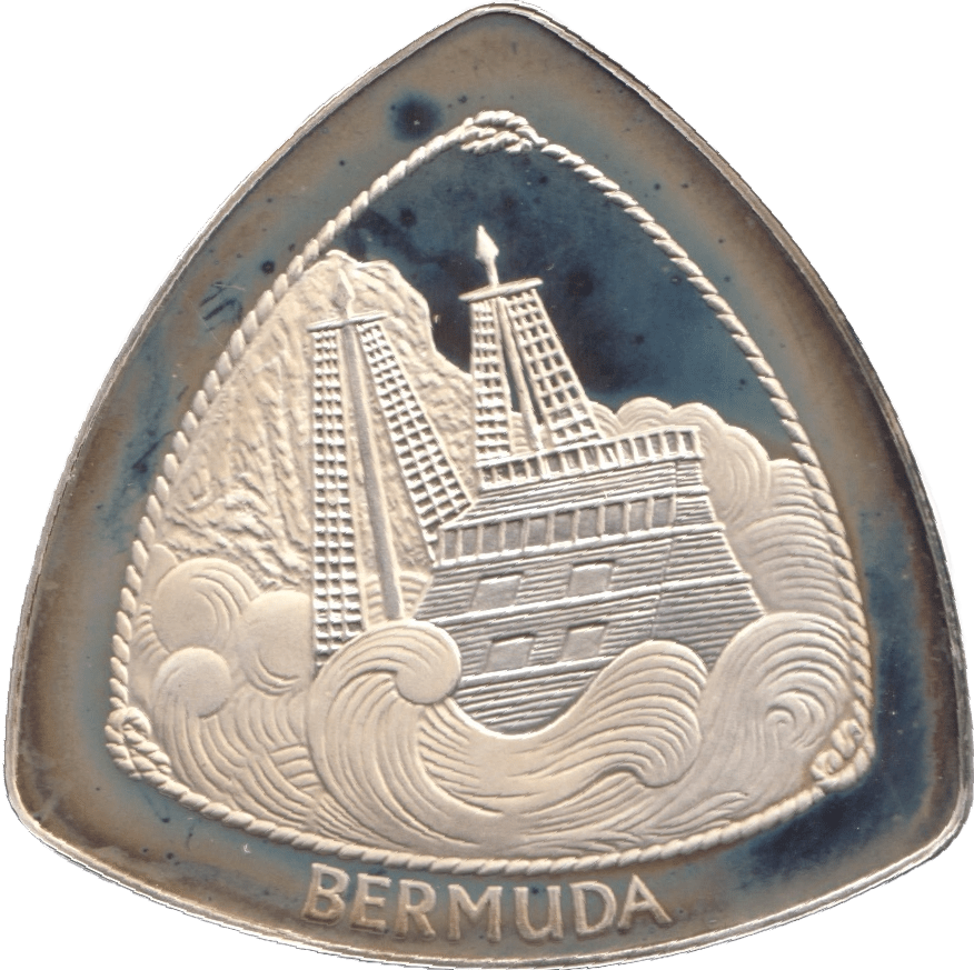 1997 SILVER BERMUDA THREE DOLLARS - SILVER WORLD COINS - Cambridgeshire Coins