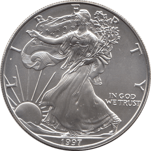 1997 SILVER LIBERTY DOLLAR USA - SILVER WORLD COINS - Cambridgeshire Coins