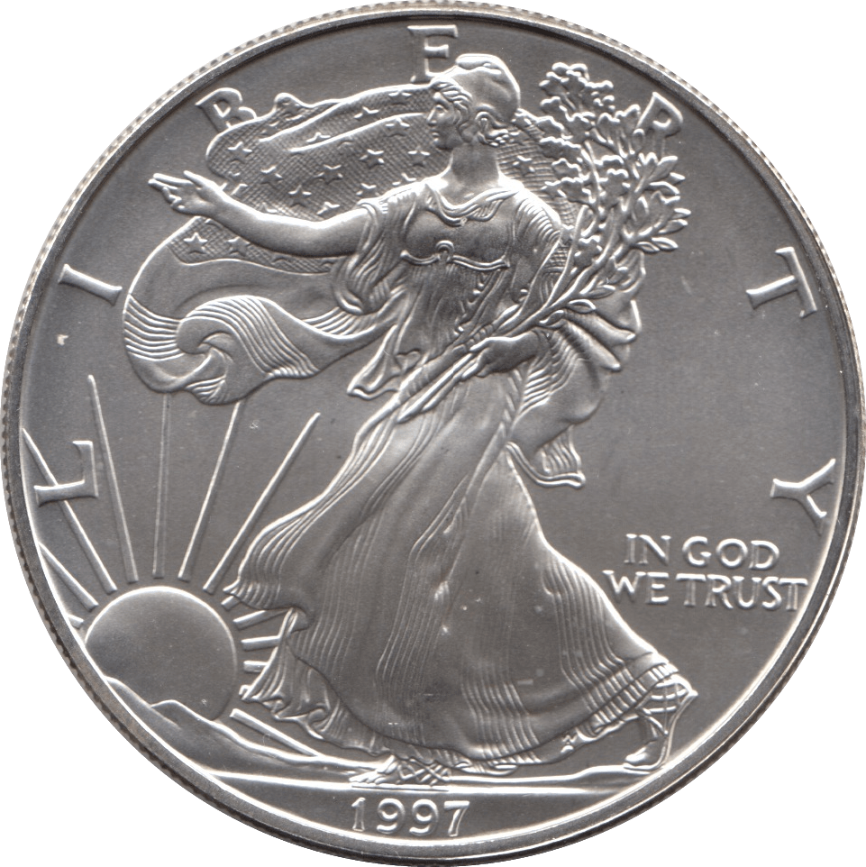 1997 SILVER LIBERTY DOLLAR USA - SILVER WORLD COINS - Cambridgeshire Coins