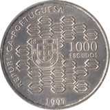 1997 SILVER PORTUGAL 1000 ESCUDOS - WORLD COINS - Cambridgeshire Coins