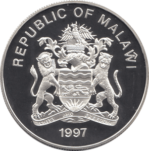 1997 SILVER PROOF 20 KWACHA MALAWI 925 SILVER REF C8 - SILVER PROOF COMMEMORATIVE - Cambridgeshire Coins