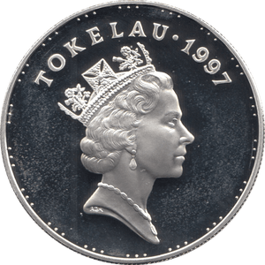 1997 SILVER PROOF 5 LIMA TALA TOKELAU 925 SILVER REF C6 - SILVER PROOF COMMEMORATIVE - Cambridgeshire Coins