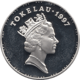 1997 SILVER PROOF 5 LIMA TALA TOKELAU 925 SILVER REF C6 - SILVER PROOF COMMEMORATIVE - Cambridgeshire Coins